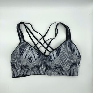 Unknown Brand Gray/Black/White Sports Bra Size M